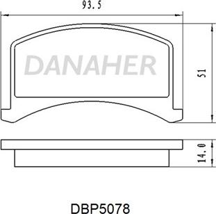 Danaher DBP5078 - Kit de plaquettes de frein, frein à disque cwaw.fr