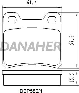 Danaher DBP586/1 - Kit de plaquettes de frein, frein à disque cwaw.fr