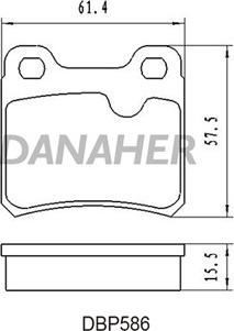 Danaher DBP586 - Kit de plaquettes de frein, frein à disque cwaw.fr