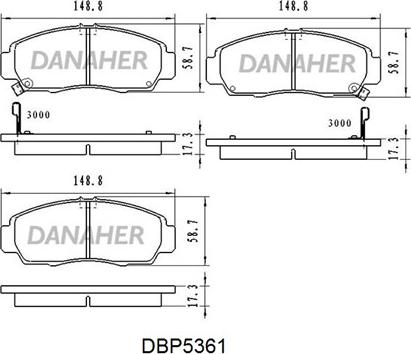 Danaher DBP536/1 - Kit de plaquettes de frein, frein à disque cwaw.fr