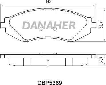 Danaher DBP5389 - Kit de plaquettes de frein, frein à disque cwaw.fr