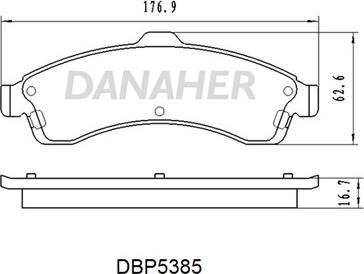 Danaher DBP5385 - Kit de plaquettes de frein, frein à disque cwaw.fr