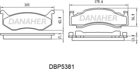 Danaher DBP538/1 - Kit de plaquettes de frein, frein à disque cwaw.fr