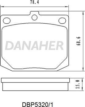 Danaher DBP5320/1 - Kit de plaquettes de frein, frein à disque cwaw.fr