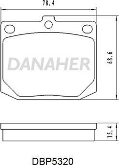 Danaher DBP5320 - Kit de plaquettes de frein, frein à disque cwaw.fr