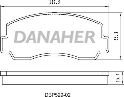 Danaher DBP529-02 - Kit de plaquettes de frein, frein à disque cwaw.fr