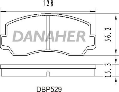 Danaher DBP529 - Kit de plaquettes de frein, frein à disque cwaw.fr