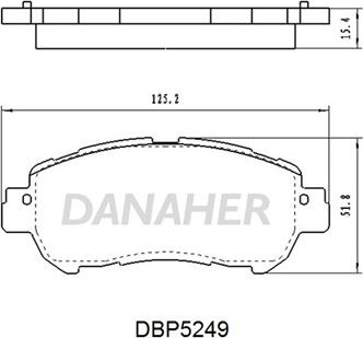 Danaher DBP5249 - Kit de plaquettes de frein, frein à disque cwaw.fr