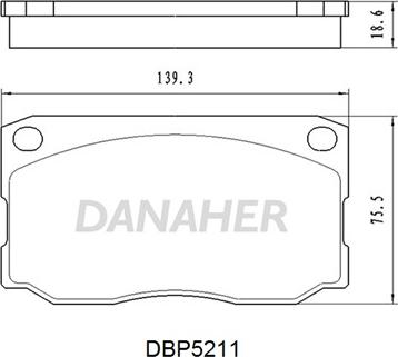 Danaher DBP521/1 - Kit de plaquettes de frein, frein à disque cwaw.fr