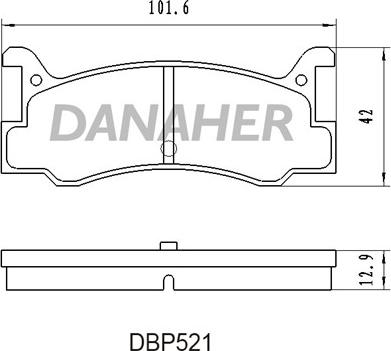 Danaher DBP521 - Kit de plaquettes de frein, frein à disque cwaw.fr