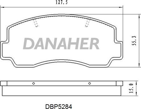 Danaher DBP5284 - Kit de plaquettes de frein, frein à disque cwaw.fr