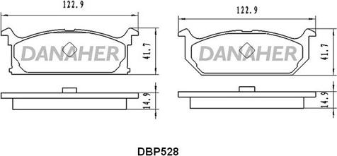 Danaher DBP528 - Kit de plaquettes de frein, frein à disque cwaw.fr