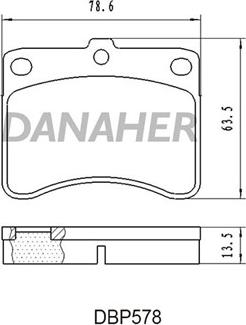 Danaher DBP578 - Kit de plaquettes de frein, frein à disque cwaw.fr