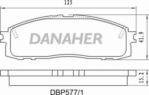 Danaher DBP577/1 - Kit de plaquettes de frein, frein à disque cwaw.fr