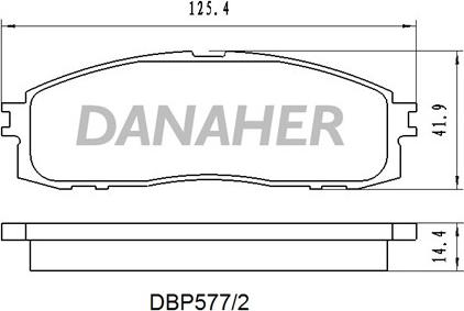 Danaher DBP577/2 - Kit de plaquettes de frein, frein à disque cwaw.fr