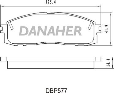 Danaher DBP577 - Kit de plaquettes de frein, frein à disque cwaw.fr