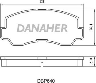 Danaher DBP640 - Kit de plaquettes de frein, frein à disque cwaw.fr