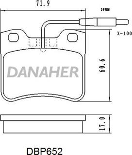 Danaher DBP652 - Kit de plaquettes de frein, frein à disque cwaw.fr