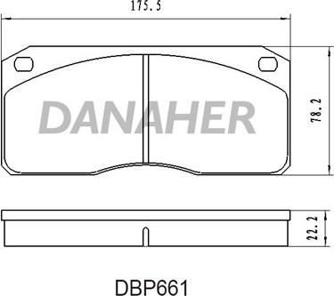 Danaher DBP661 - Kit de plaquettes de frein, frein à disque cwaw.fr