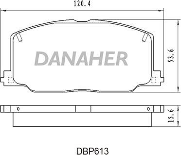 Danaher DBP613 - Kit de plaquettes de frein, frein à disque cwaw.fr