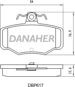 Danaher DBP617 - Kit de plaquettes de frein, frein à disque cwaw.fr