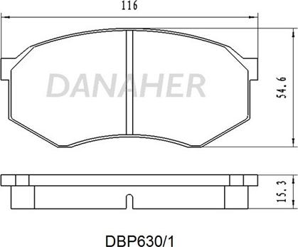 Danaher DBP630/1 - Kit de plaquettes de frein, frein à disque cwaw.fr