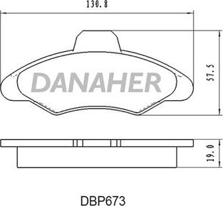 Danaher DBP673 - Kit de plaquettes de frein, frein à disque cwaw.fr