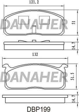 Danaher DBP199 - Kit de plaquettes de frein, frein à disque cwaw.fr