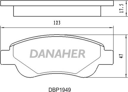 Danaher DBP1949 - Kit de plaquettes de frein, frein à disque cwaw.fr