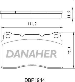 Danaher DBP1944 - Kit de plaquettes de frein, frein à disque cwaw.fr