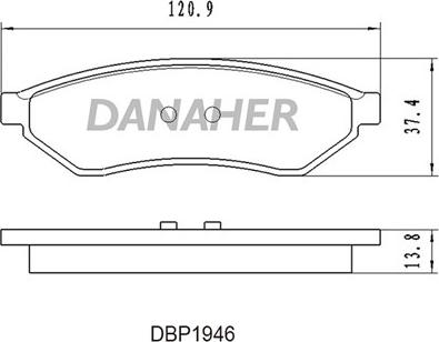 Danaher DBP1946 - Kit de plaquettes de frein, frein à disque cwaw.fr