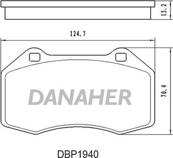 Danaher DBP1940 - Kit de plaquettes de frein, frein à disque cwaw.fr