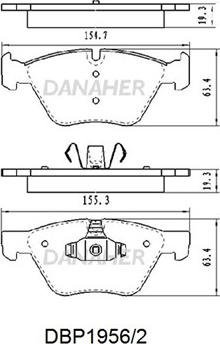 Danaher DBP1956/2 - Kit de plaquettes de frein, frein à disque cwaw.fr