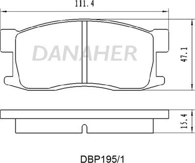 Danaher DBP195/1 - Kit de plaquettes de frein, frein à disque cwaw.fr