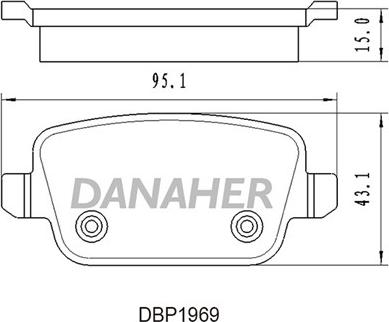 Danaher DBP1969 - Kit de plaquettes de frein, frein à disque cwaw.fr