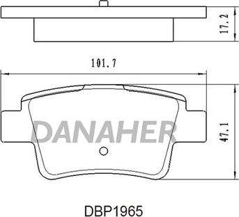 Danaher DBP1965 - Kit de plaquettes de frein, frein à disque cwaw.fr