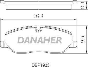 Danaher DBP1935 - Kit de plaquettes de frein, frein à disque cwaw.fr