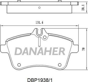 Danaher DBP1938/1 - Kit de plaquettes de frein, frein à disque cwaw.fr