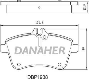 Danaher DBP1938 - Kit de plaquettes de frein, frein à disque cwaw.fr