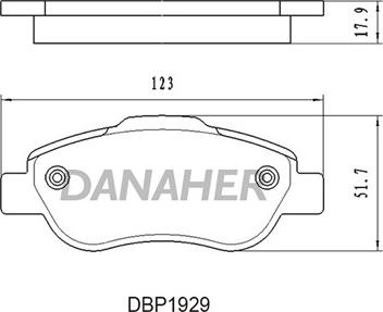 Danaher DBP1929 - Kit de plaquettes de frein, frein à disque cwaw.fr