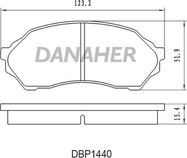 Danaher DBP1440 - Kit de plaquettes de frein, frein à disque cwaw.fr