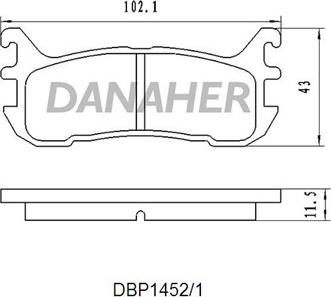 Danaher DBP1452/1 - Kit de plaquettes de frein, frein à disque cwaw.fr