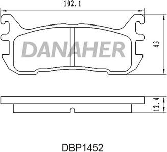 Danaher DBP1452 - Kit de plaquettes de frein, frein à disque cwaw.fr