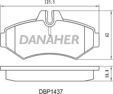 Danaher DBP1437 - Kit de plaquettes de frein, frein à disque cwaw.fr