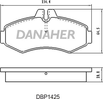 Danaher DBP1425 - Kit de plaquettes de frein, frein à disque cwaw.fr