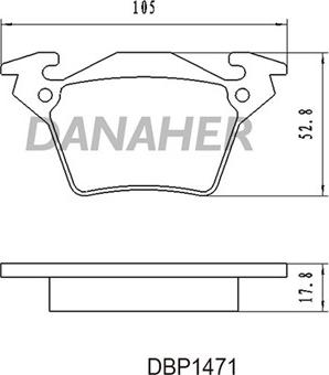 Danaher DBP1471 - Kit de plaquettes de frein, frein à disque cwaw.fr