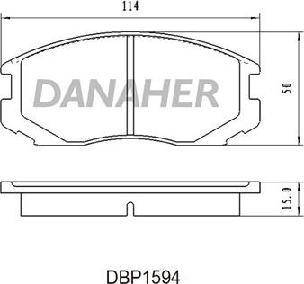 Danaher DBP1594 - Kit de plaquettes de frein, frein à disque cwaw.fr