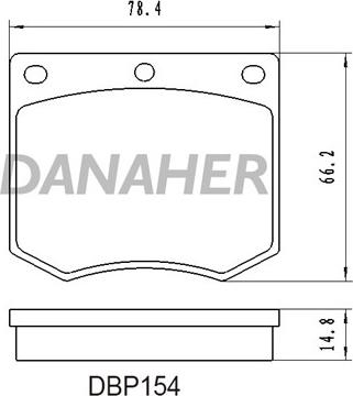 Danaher DBP154 - Kit de plaquettes de frein, frein à disque cwaw.fr