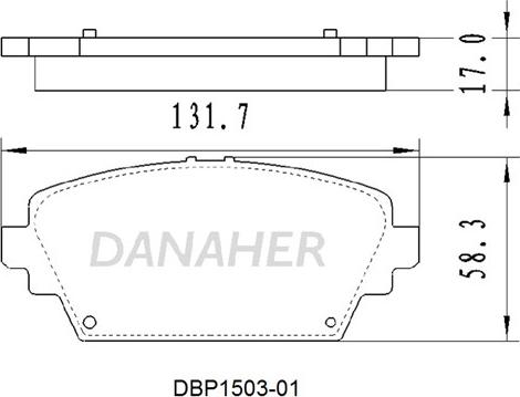 Danaher DBP1503-01 - Kit de plaquettes de frein, frein à disque cwaw.fr