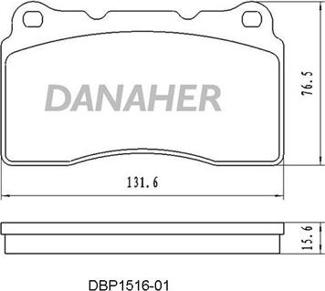 Danaher DBP1516-01 - Kit de plaquettes de frein, frein à disque cwaw.fr